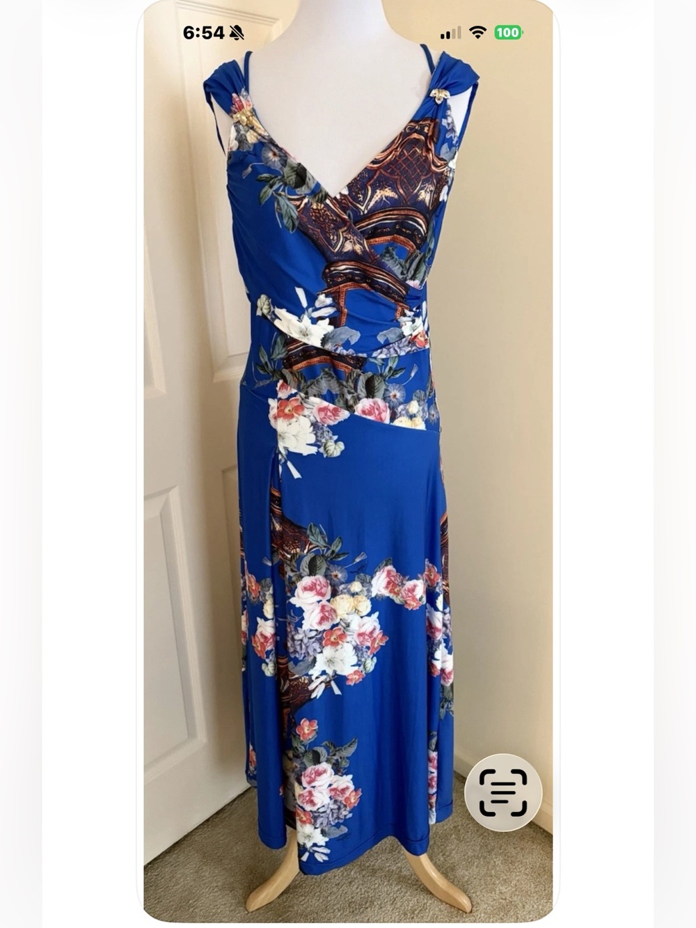 ROBERTO CAVALLI DRESSY DRESS MULTICOLOR SIZE XL